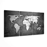 World Map Glass Wall Art.